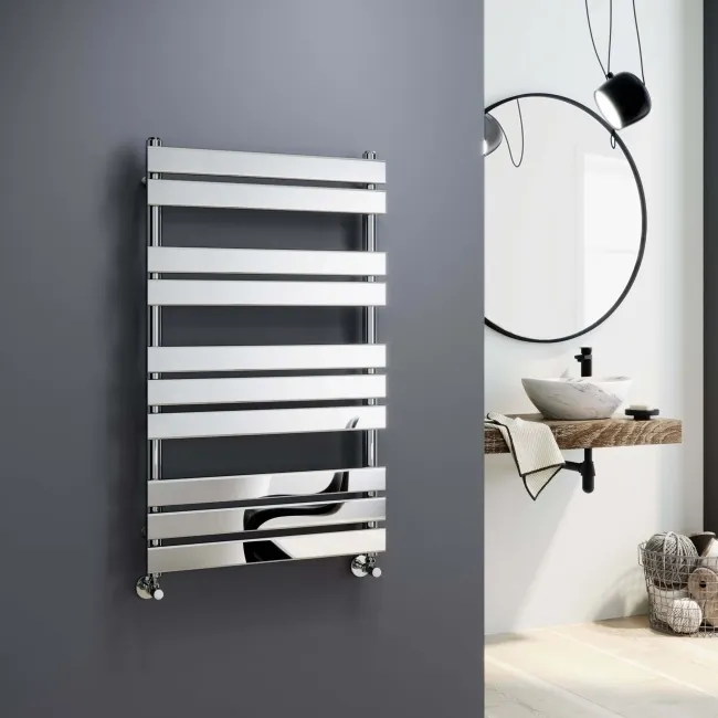 Santorini Chrome Flat Panel Heated Towel Rail 1000x600mm