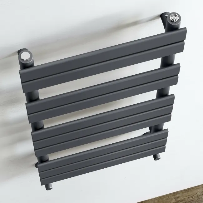 Santorini Anthracite Flat Panel Heated Towel Rail 1000x450mm