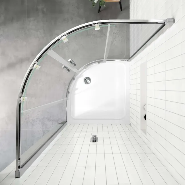 Hamburg Easy Clean 8mm Quadrant Shower Enclosure 900x900mm - Easy Fix Feature