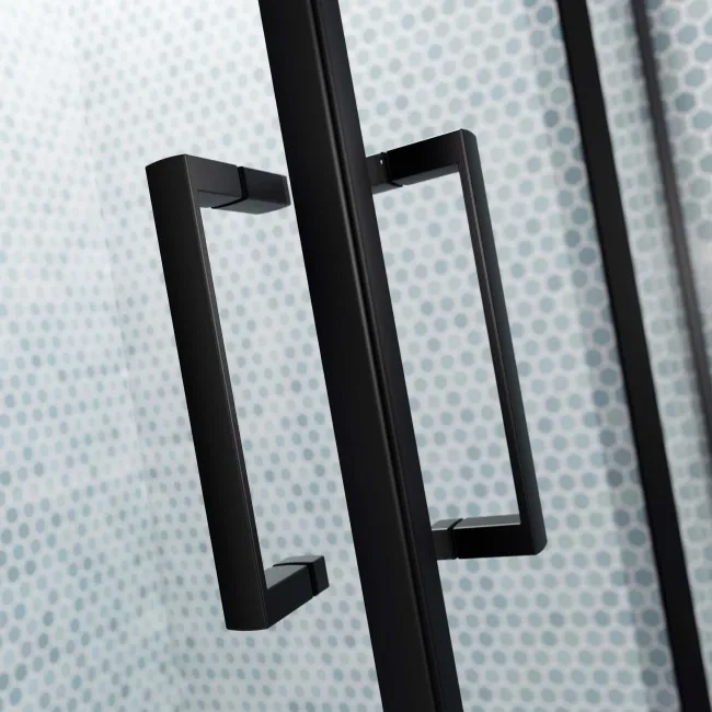London Matt Black 6mm Corner Entry Shower Enclosure 900x900mm