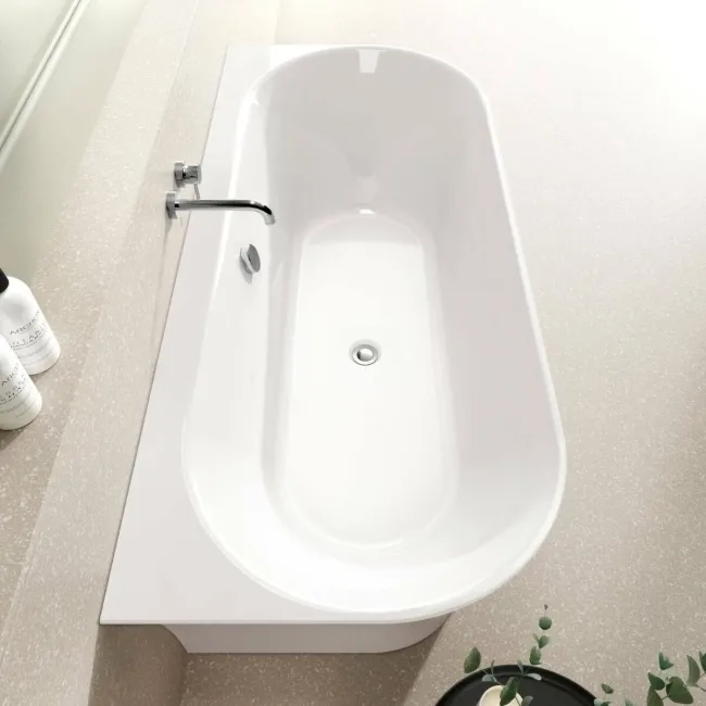 Camden 1700mm Curved Back To Wall Bath