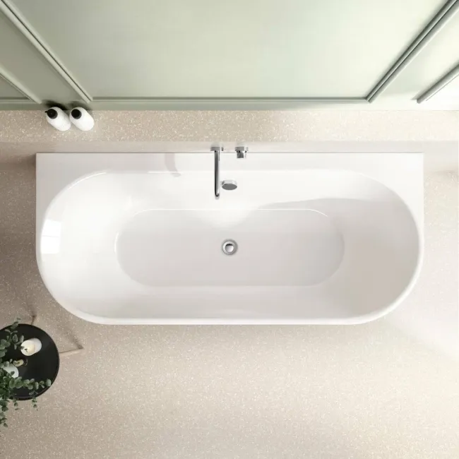 Camden 1700mm Curved Back To Wall Bath