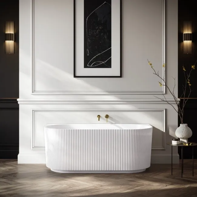 Barnet 1500mm Fluted Back To Wall Bath