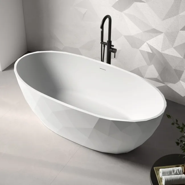 Ealing 1700mm Matt White Freestanding Bath