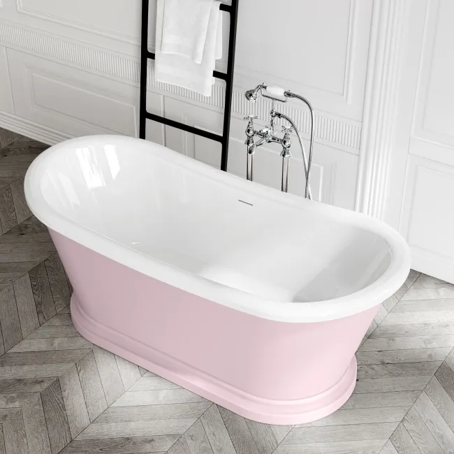 Mayfair 1700mm Cashmere Pink Freestanding Roll Top Slipper Bath