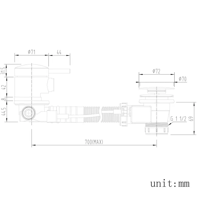 Dual Function Overflow Bath Filler & Pop-Up Waste