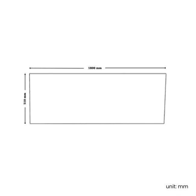 1800 Super Strength Reinforced Acrylic Straight Bath Front Panel