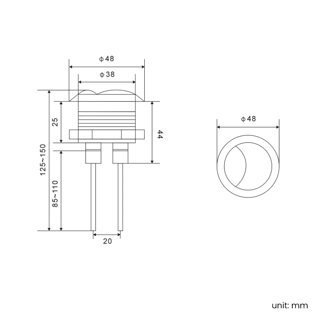 Matt Black Oval Cistern Flush Button