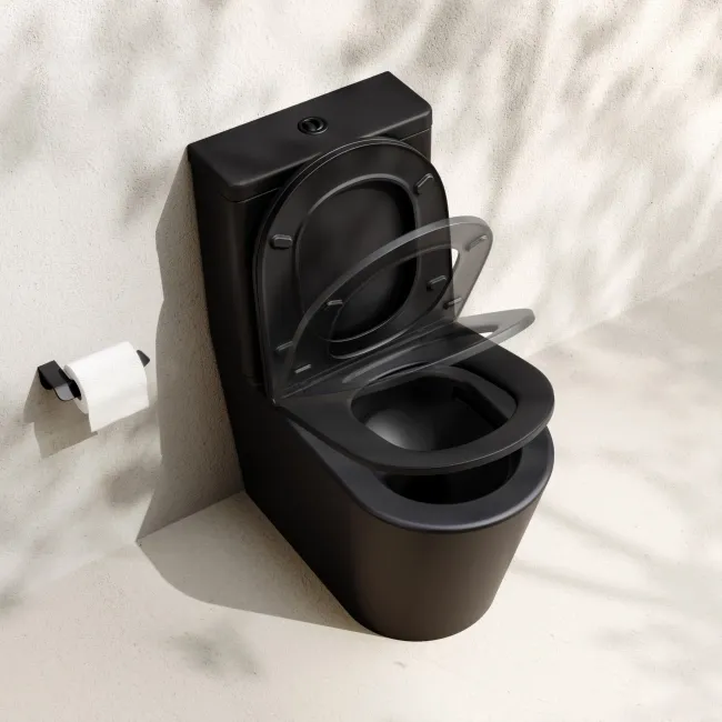 Loma Matt Black Quick Release Premium Soft Close Slim Seat