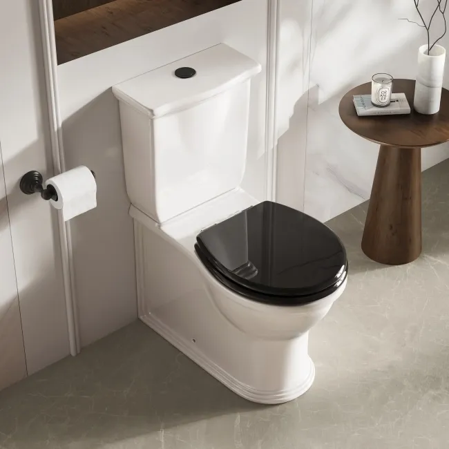 Alma & Kent Matt Black Cistern Flush Button - 48mm hole