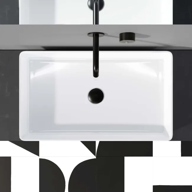 Newark Rectangular Counter Top Basin 615mm