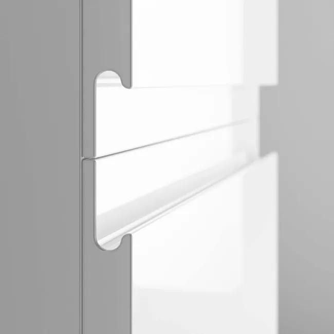 Trent Gloss White Wall Hung Tall Cabinet 1200x300mm