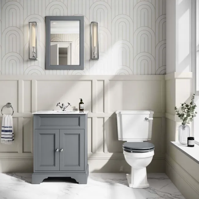 Dove Grey Bathroom Mirror 700x500mm