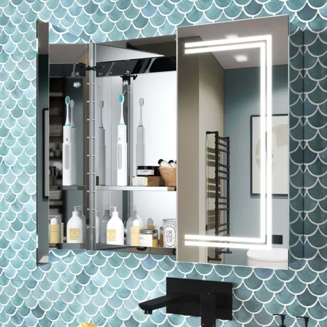 Allyson Illuminated LED Mirror Cabinet 600x600mm