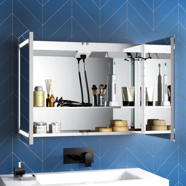 Haisley Illuminated LED Mirror Cabinet With BLUETOOTH Speaker 600x800mm