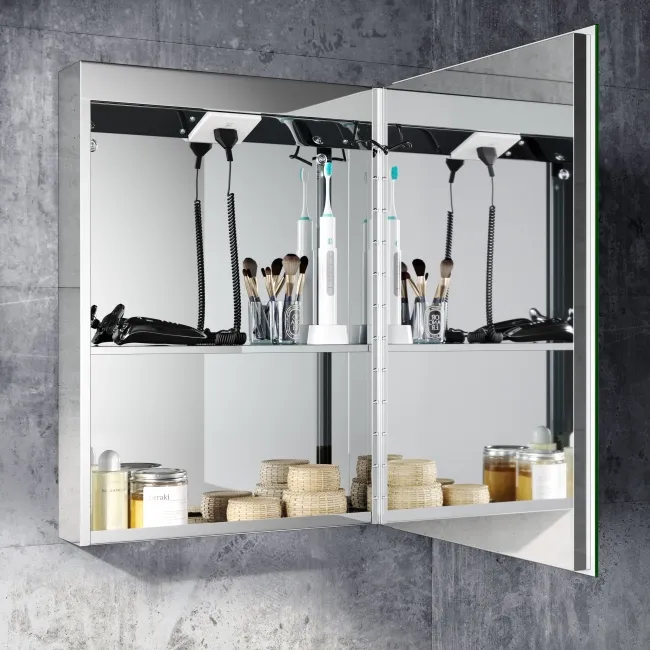 Emielia Illuminated LED Mirror Cabinet With BLUETOOTH Speaker 700x500mm
