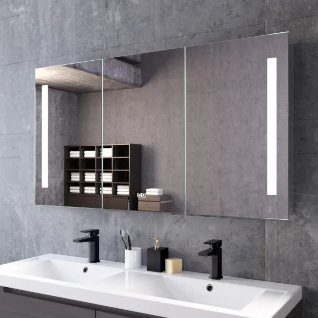 Emielia Illuminated LED Mirror Cabinet With BLUETOOTH Speaker 650x1200mm
