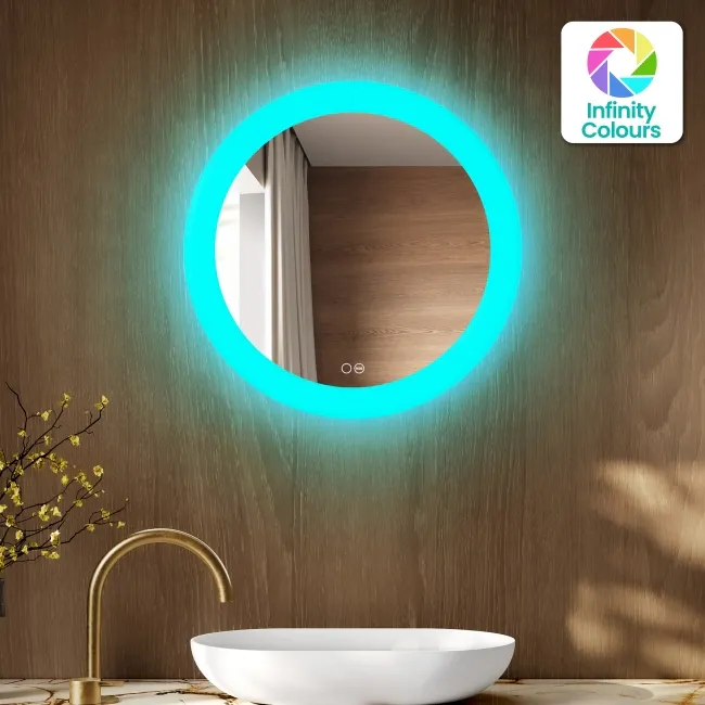 Joyce Round Illuminated RGB LED Mirror 600mm