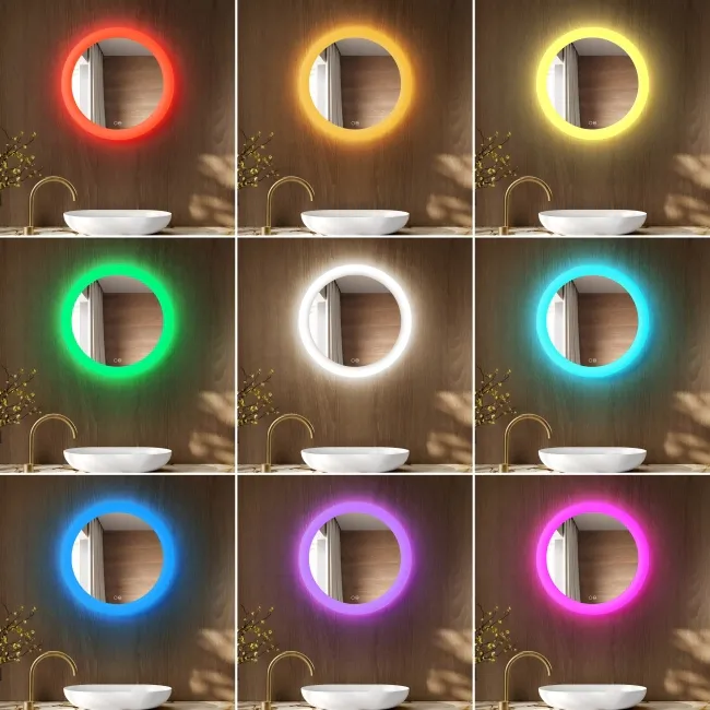 Joyce Round Illuminated RGB LED Mirror 600mm