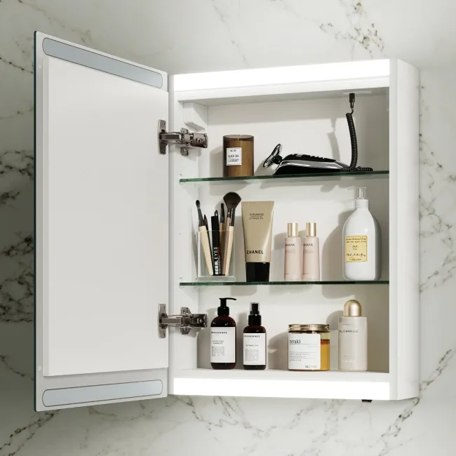 Felicity Gloss White LED Mirror Cabinet 600x450mm