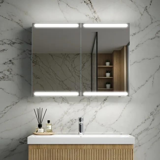 Felicity Gloss White LED Mirror Cabinet 600x800mm
