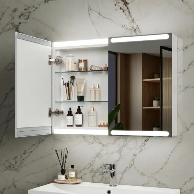 Felicity Gloss White LED Mirror Cabinet 600x800mm