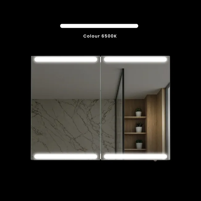 Felicity Gloss White LED Mirror Cabinet 600x800mm