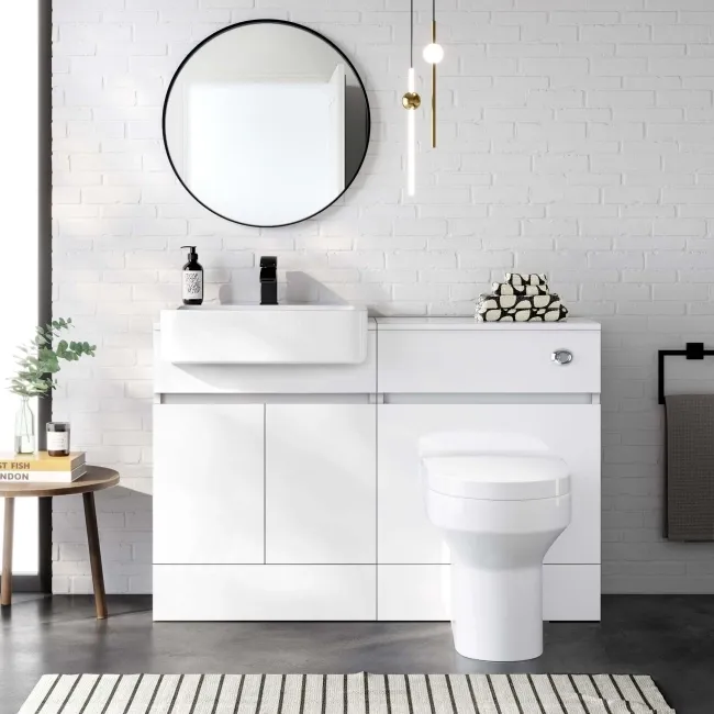 Foster Gloss White Back To Wall Toilet Unit 600mm
