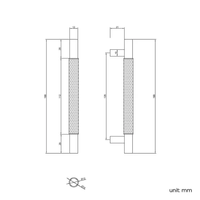 Brass Knurled Handle
