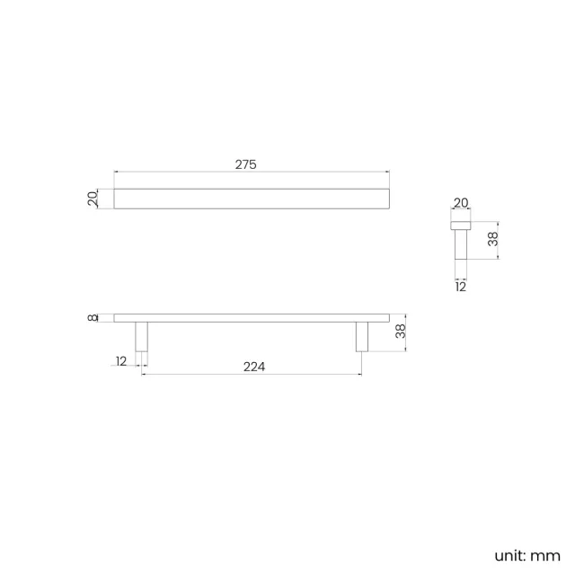 Chrome Handle for Avon Vanity Unit