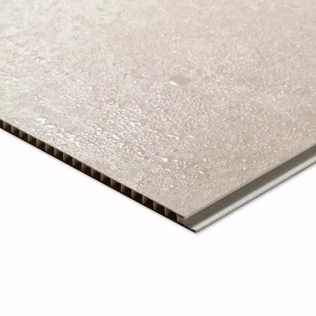 Trepanel Aqua® Matt Ivory Travertine Effect PVC Shower Wall Panel