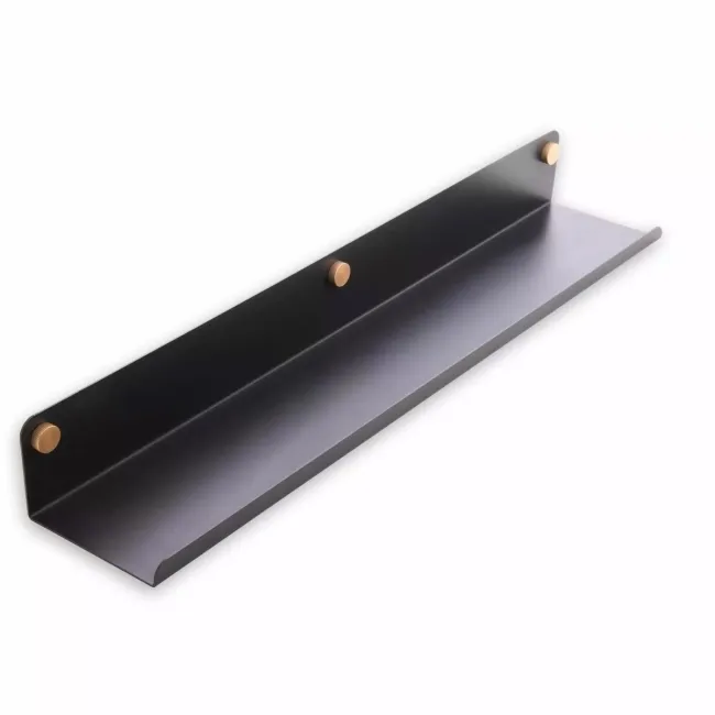 Trepanel Customise® Black Shelf 759mm Inc Brass Twist-Lock System