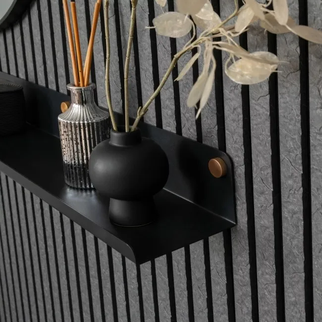 Trepanel Customise® Black Shelf 759mm Inc Brass Twist-Lock System