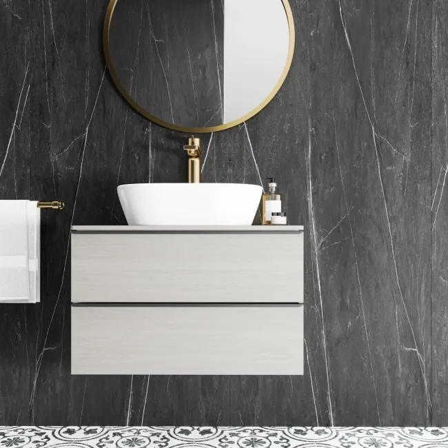 Trepanel Aqua Luxe® Black Marble Effect Embossed Satin SPC XXL Wall Panel