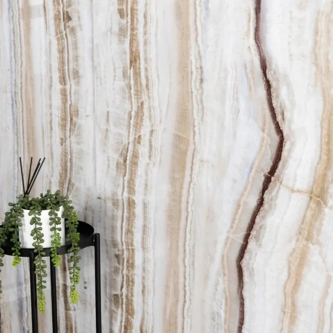 Trepanel Aqua Luxe® Onyx Multicolour Marble Effect Embossed Gloss SPC XXL Wall Panel