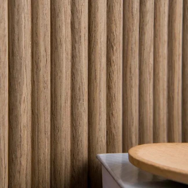 Trepanel Flex® Smoked Oak Flexible Acoustic Wood Panels 1200x600