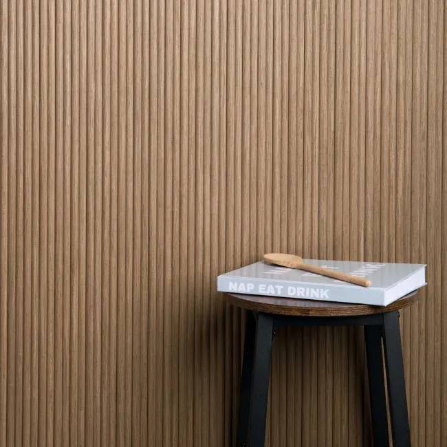 Trepanel Flex® Smoked Oak Flexible Acoustic Wood Panels 1200x600
