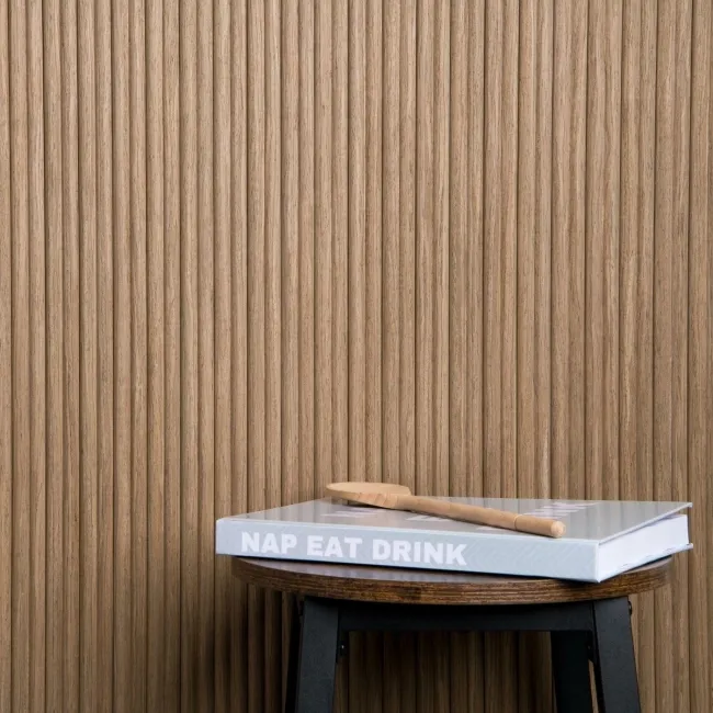 Trepanel Flex® Smoked Oak Flexible Acoustic Wood Panels 1200x600