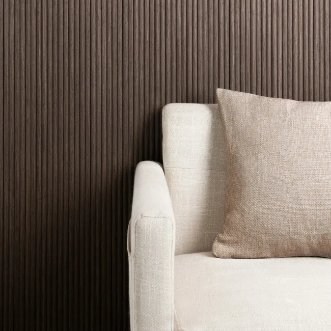 Trepanel Flex® Walnut Brown Flexible Acoustic Wood Panels 2400x300