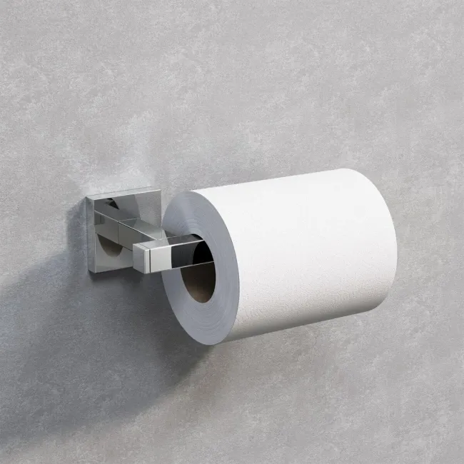 Isla chrome Square Toilet Roll Holder