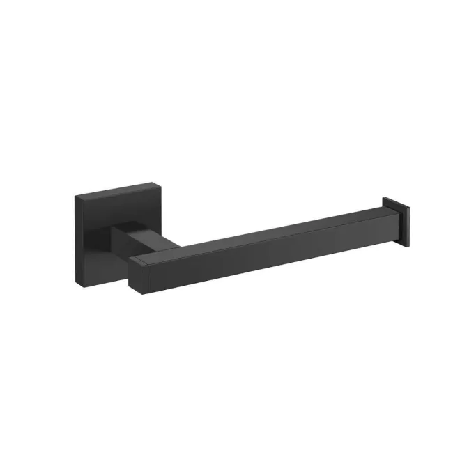 Isla Matt Black Square Toilet Roll Holder
