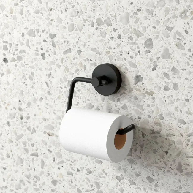 Sofia Matt Black Toilet Roll Holder