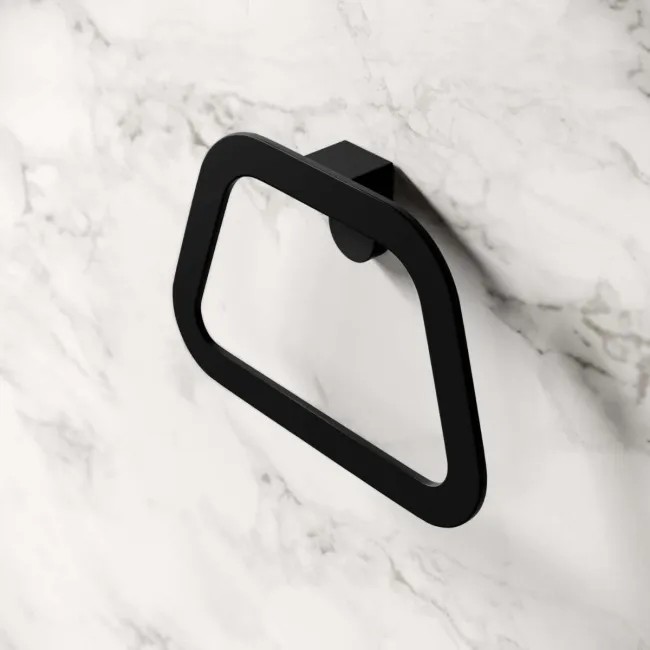 Eloise Matt Black Towel Ring