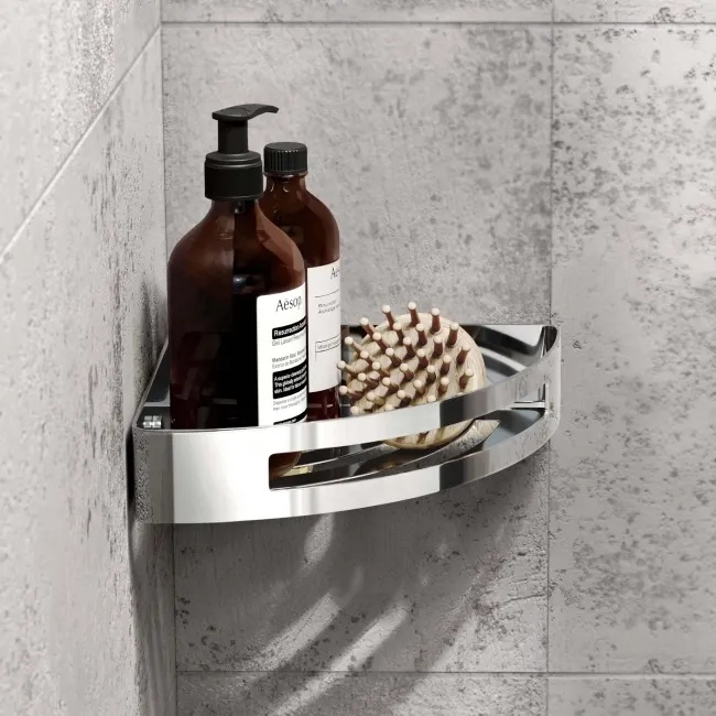 Ivy Chrome Corner Soap Basket