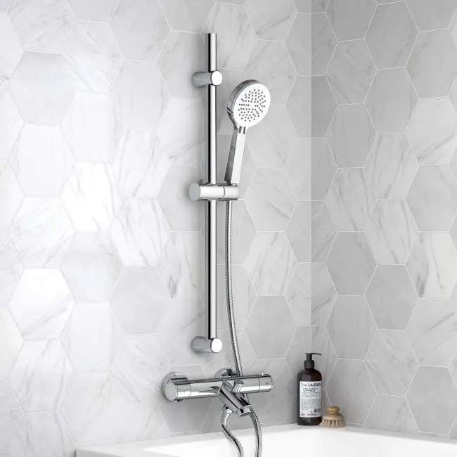 Ballina Premium Round Thermostatic Bath Filler Shower Set With Multi-function Hand Shower