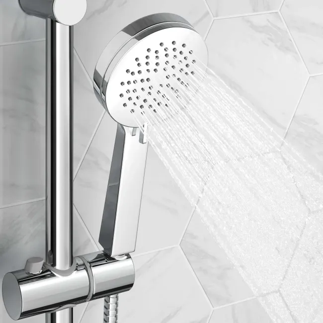 Ballina Premium Round Thermostatic Bath Filler Shower Set With Multi-function Hand Shower