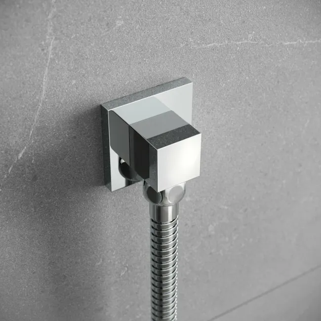 Galway Premium Ceiling Chrome Square Thermostatic Shower Set - 300mm Head & Slider Shower