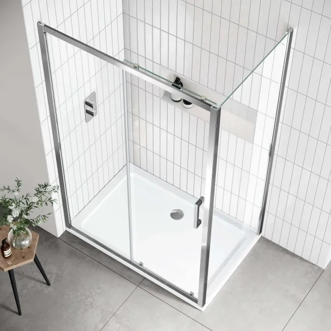 Hamburg Easy Clean 8mm Sliding Shower Enclosure 1200x800mm - Easy Fix Feature