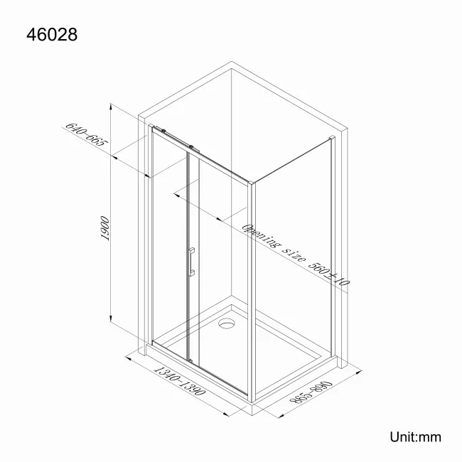 Hamburg Easy Clean 8mm Sliding Shower Enclosure 1400x900mm - Easy Fix Feature