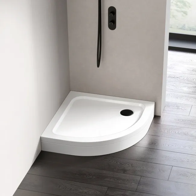 London Quadrant Stone Shower Tray 900x900mm & Riser Kit